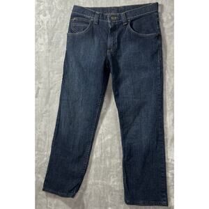 Wrangler Jeans Boys 14 Husky Blue Straight Washout Denim Dark Wash Youth Kids
